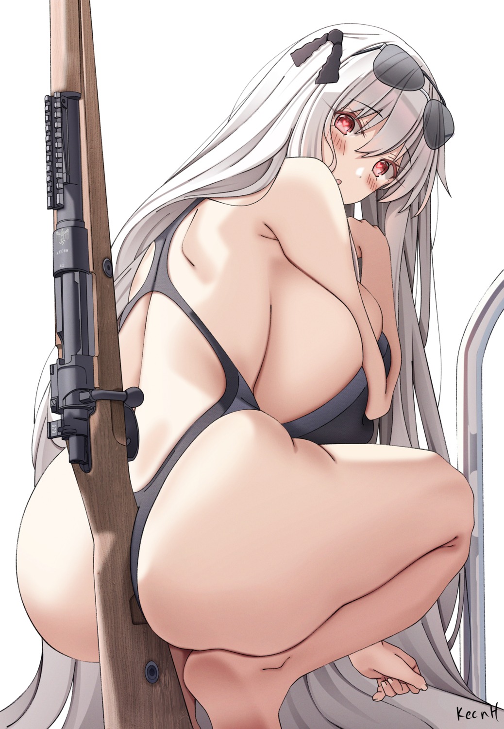 girls_frontline gun kar98k_(girls_frontline) keenh megane swimsuits