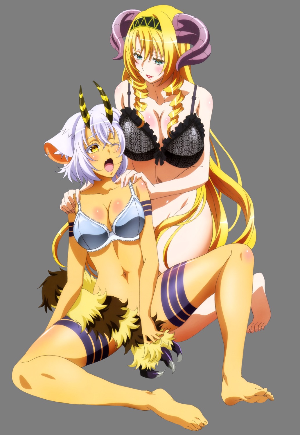animal_ears belphegor_(the_seven_deadly_sins) bottomless bra cleavage feet horns mammon_(the_seven_deadly_sins) tattoo teshima_noriko the_seven_deadly_sins transparent_png