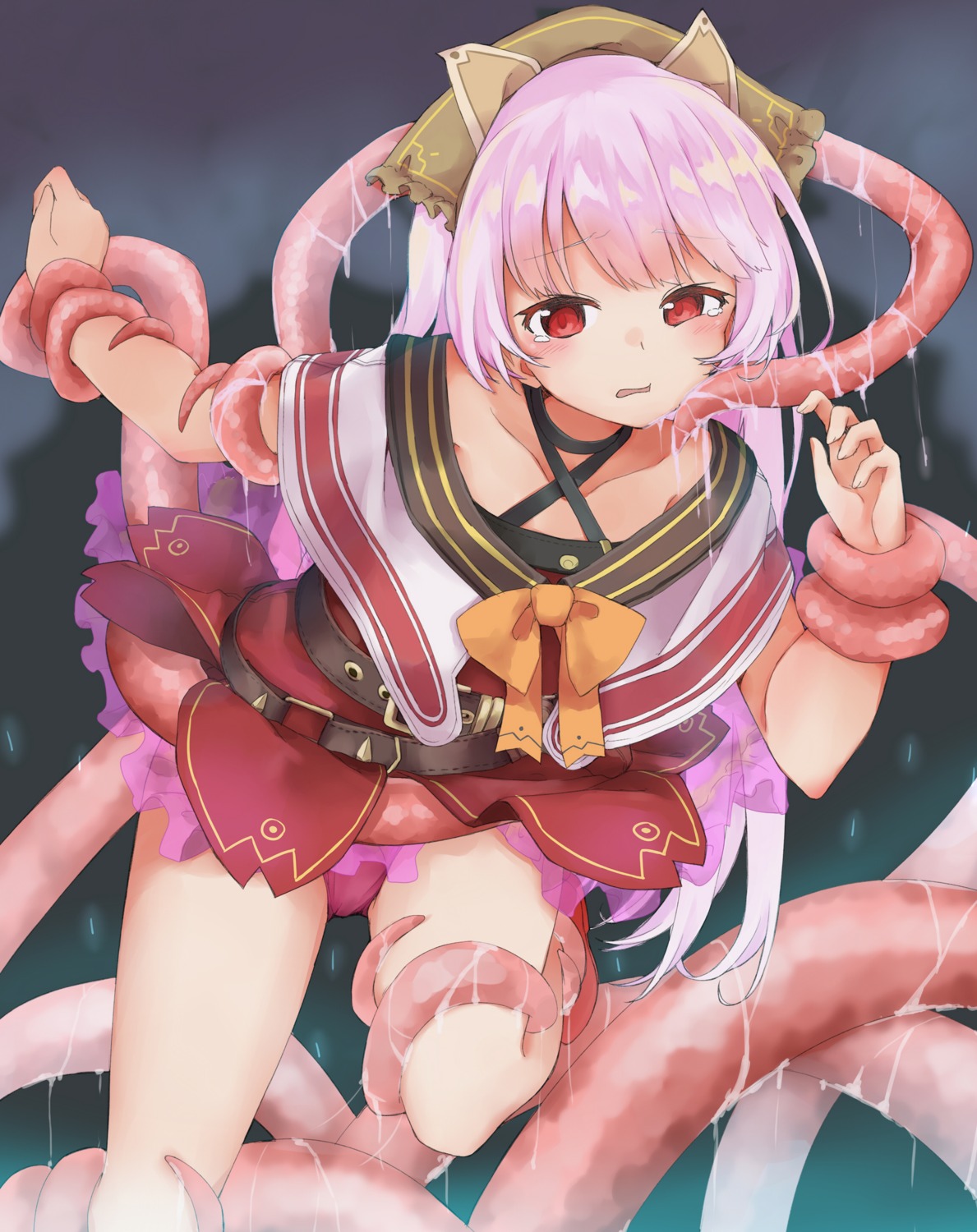 bondage pantsu sekira_ame skirt_lift tentacles