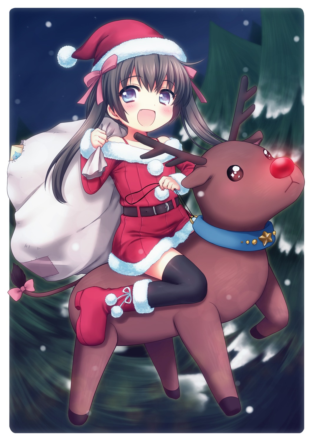 christmas thighhighs usashiro_mani