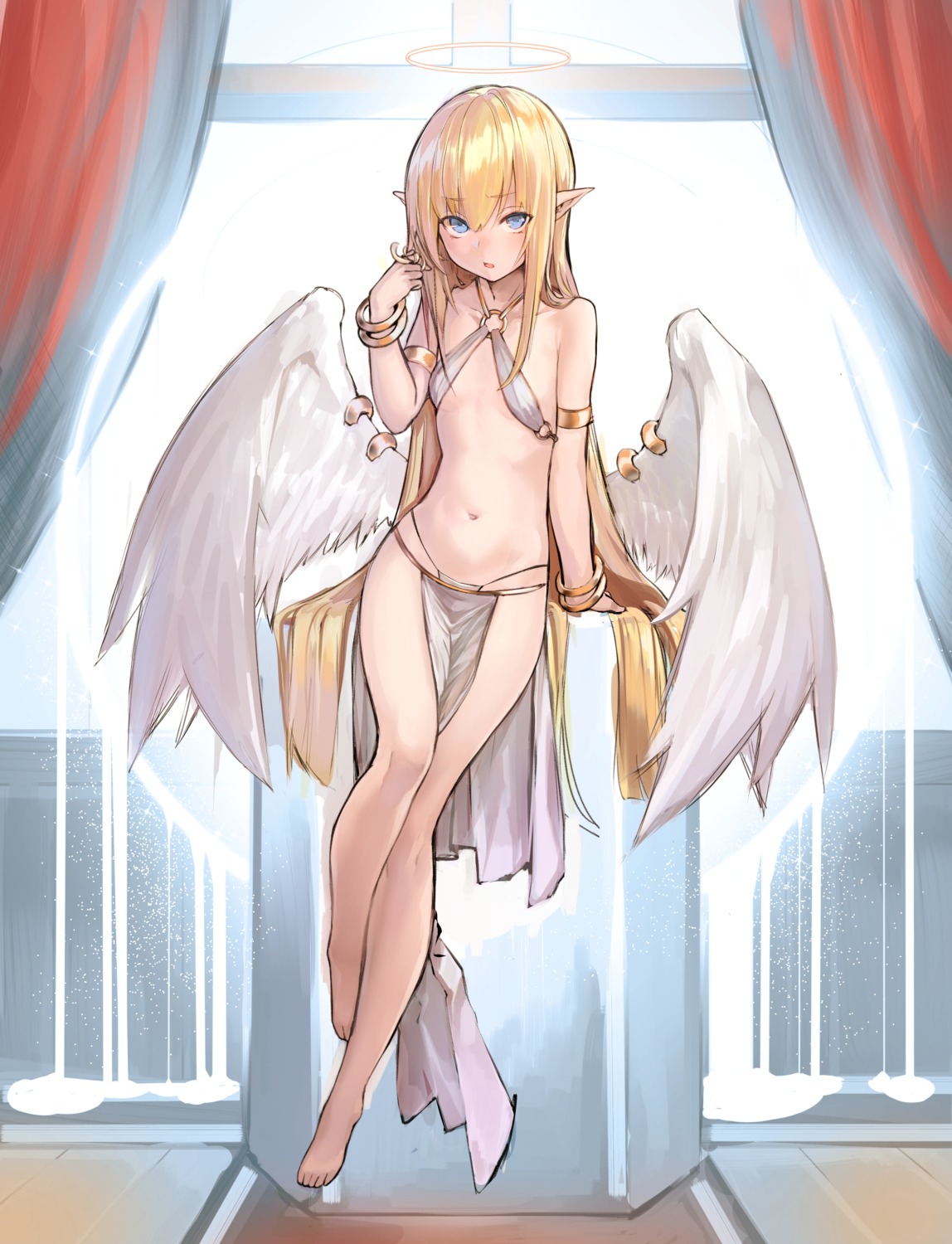 angel bikini dio_uryyy feet pointy_ears swimsuits wings