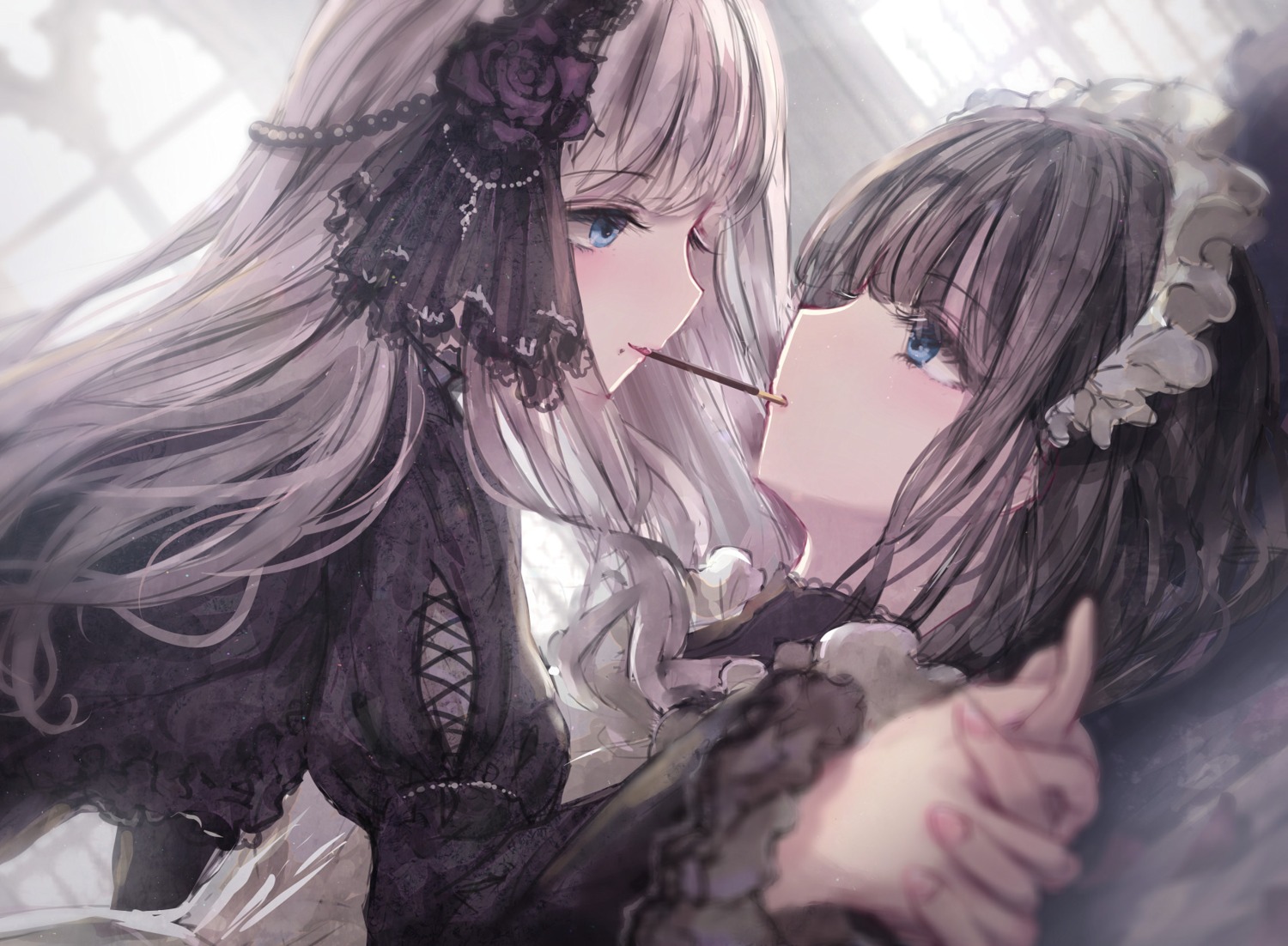 gothic_lolita lolita_fashion maid missile228 yuri