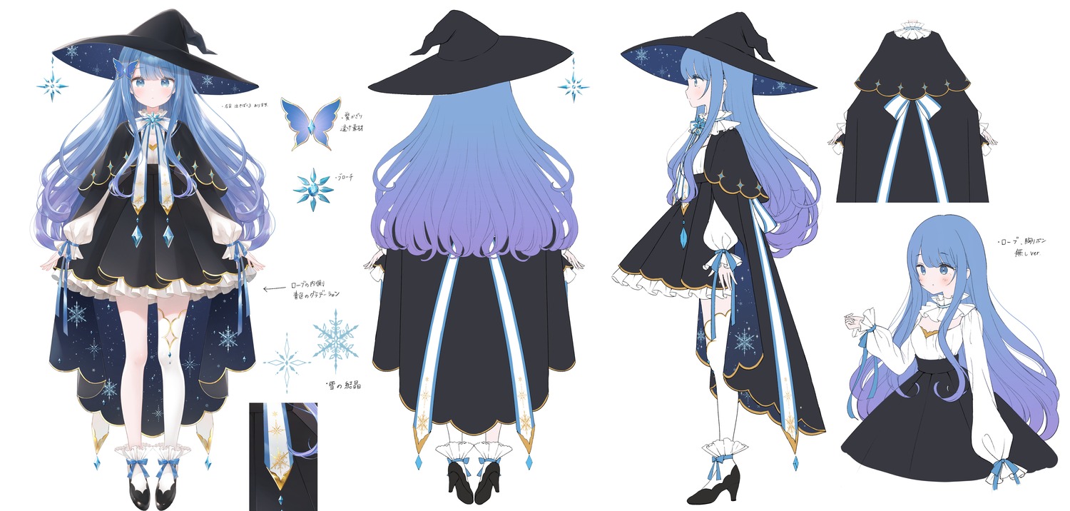 character_design heels indie_virtual_youtuber m_ydayo shigure_sena thighhighs witch