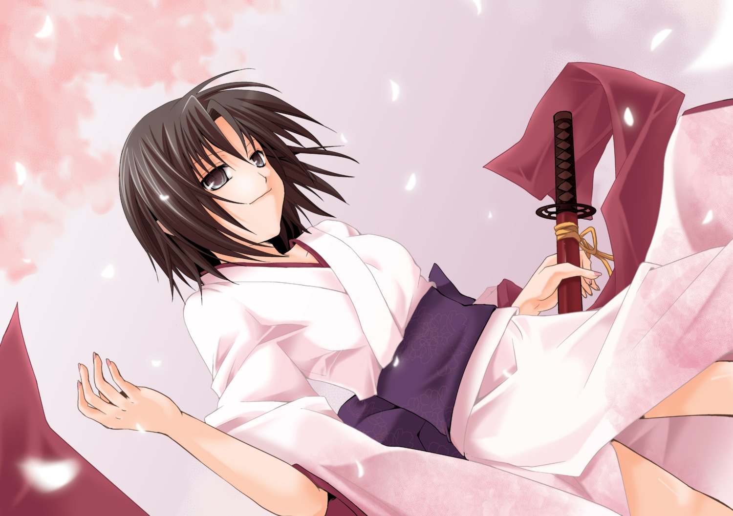 kara_no_kyoukai kimono ryougi_shiki sword yanagise