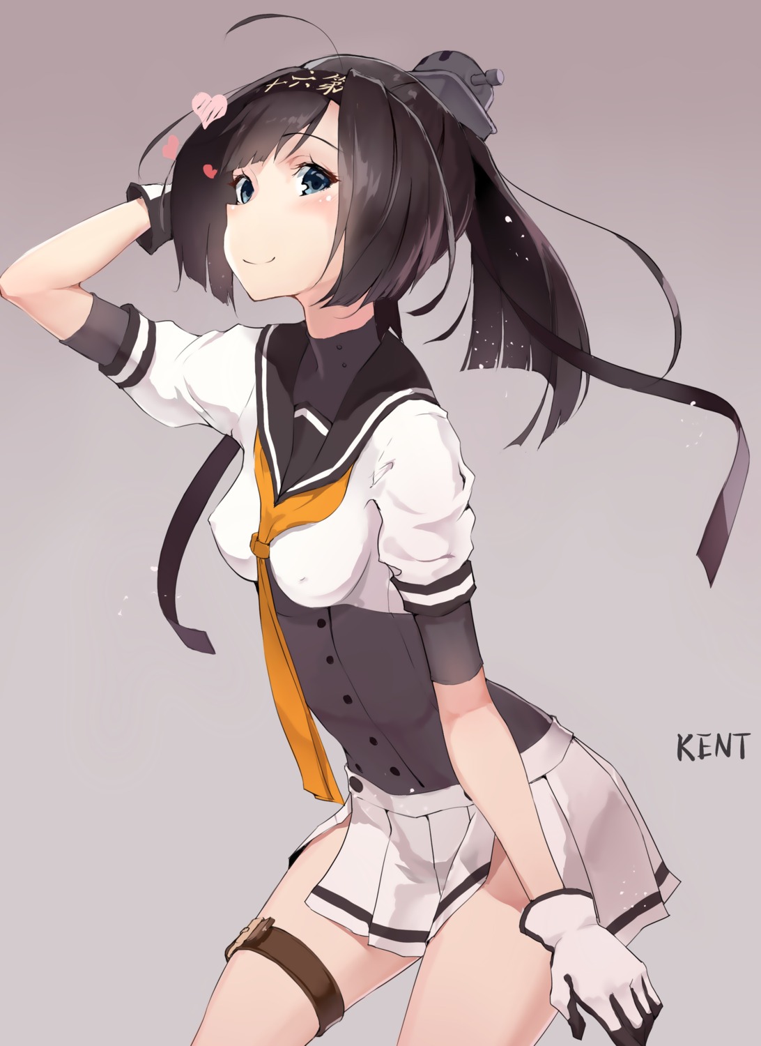 akizuki_(kancolle) erect_nipples garter kantai_collection kentia seifuku