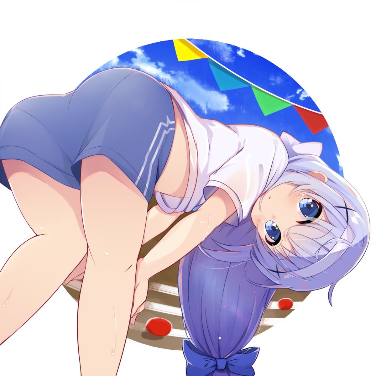 ass gochuumon_wa_usagi_desu_ka? gym_uniform kafuu_chino koga_rejini see_through