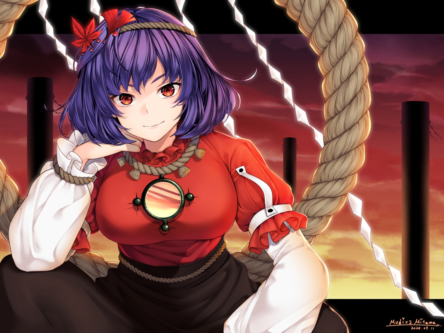 mudix2 touhou wallpaper yasaka_kanako