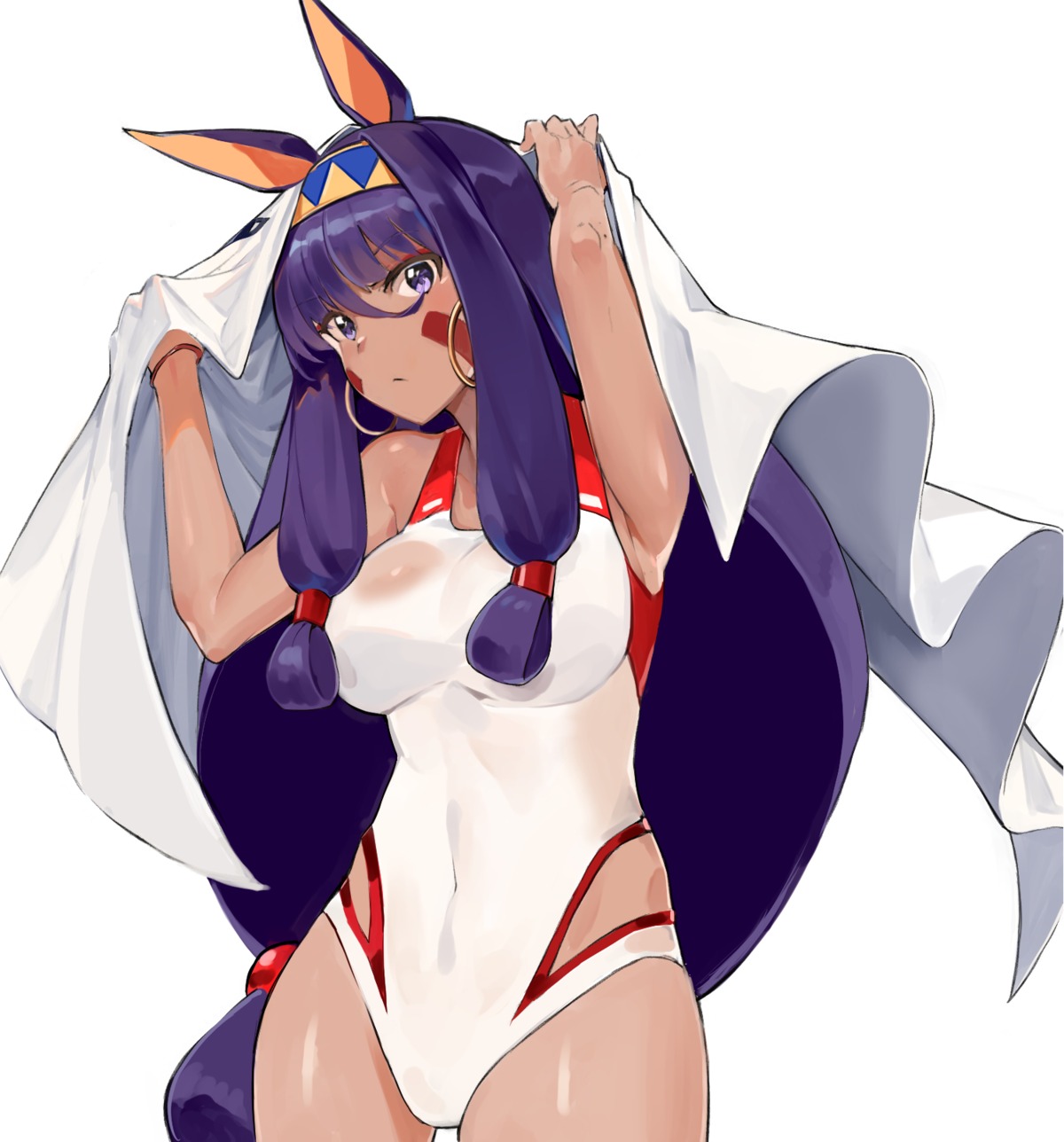 animal_ears bunny_ears fate/grand_order nitocris_(fate/grand_order) see_through swimsuits tuxedo_de_cat