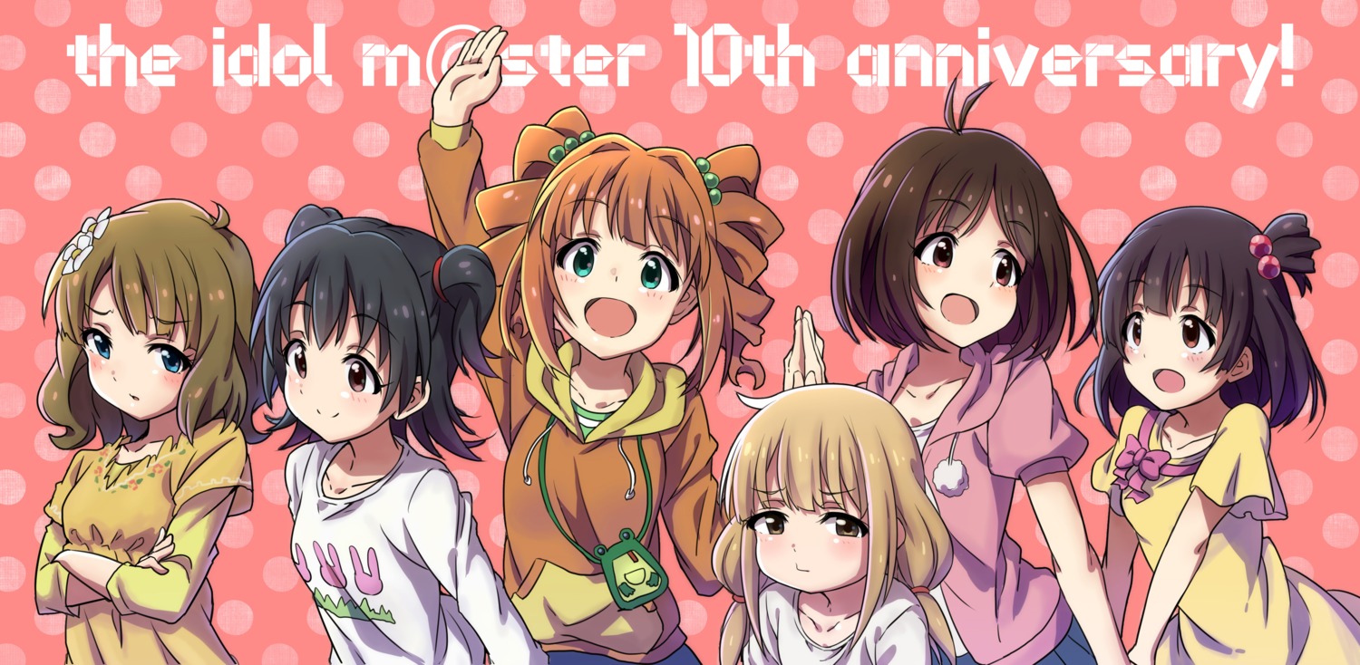 akagi_miria dress futaba_anzu hidaka_ai nakatani_iku rariemonn suou_momoko takatsuki_yayoi the_idolm@ster the_idolm@ster_cinderella_girls the_idolm@ster_dearly_stars the_idolm@ster_million_live!