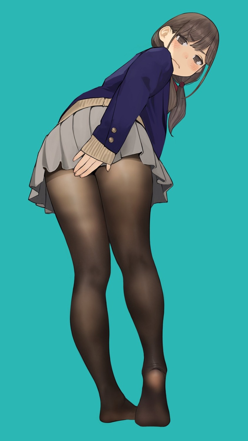 miru_tights pantyhose seifuku sweater yom