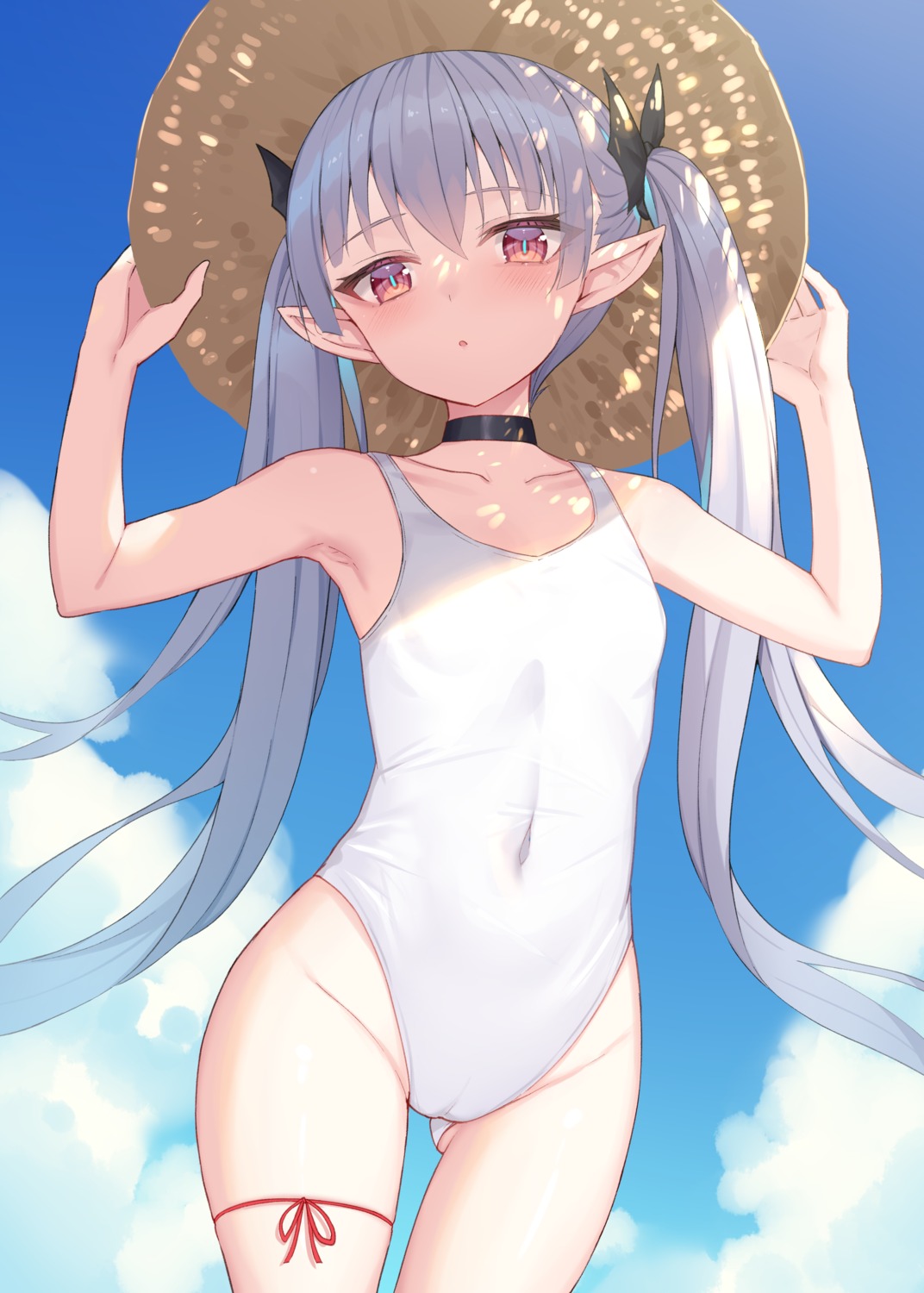 alexmaster cameltoe garter pointy_ears swimsuits