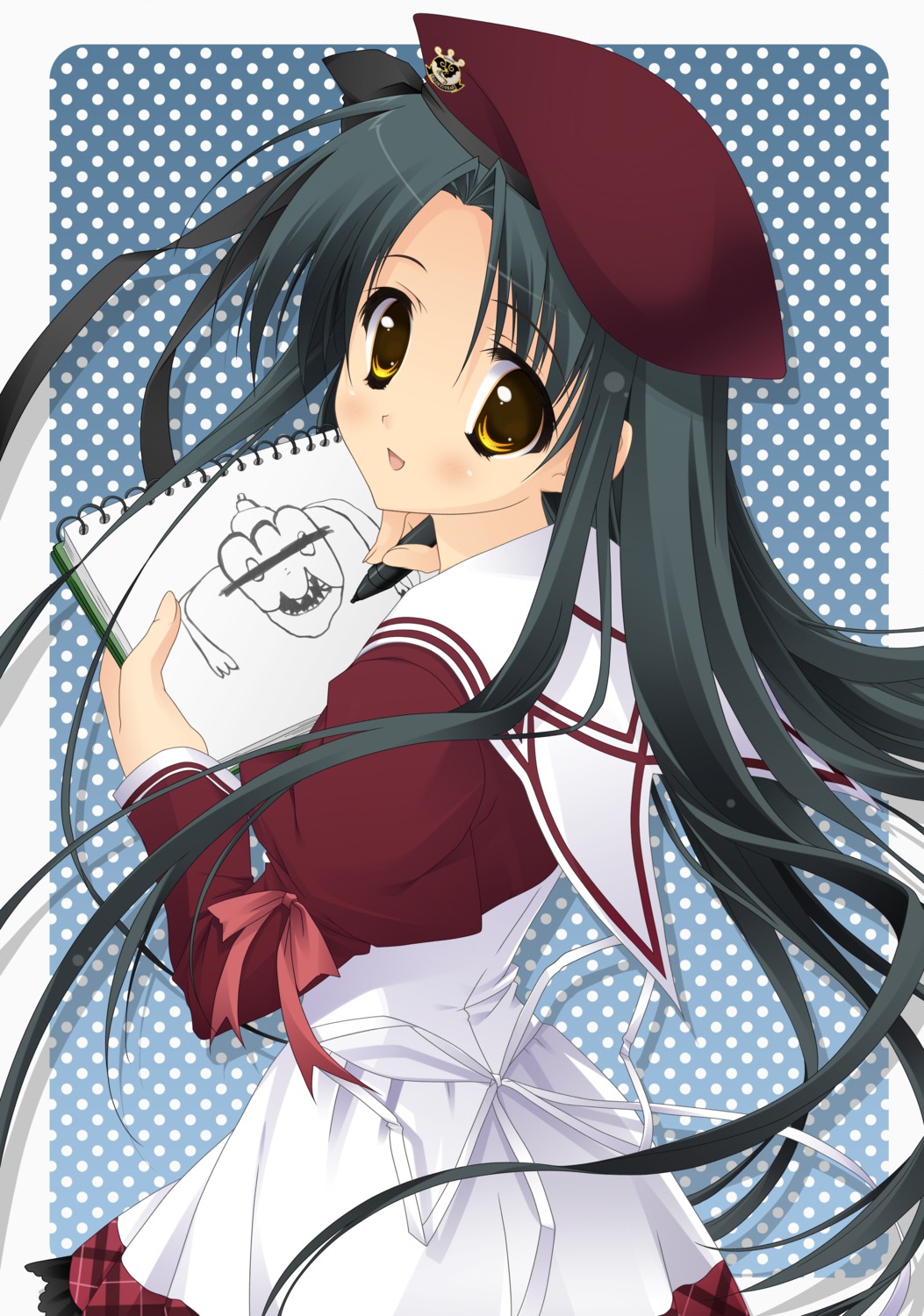 11eyes ryohka seifuku tachibana_kukuri vector_trace