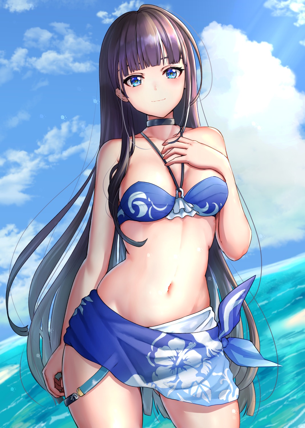 benghuai_xueyuan bikini breast_hold cleavage honkai_impact raiden_mei swimsuits yami_anko