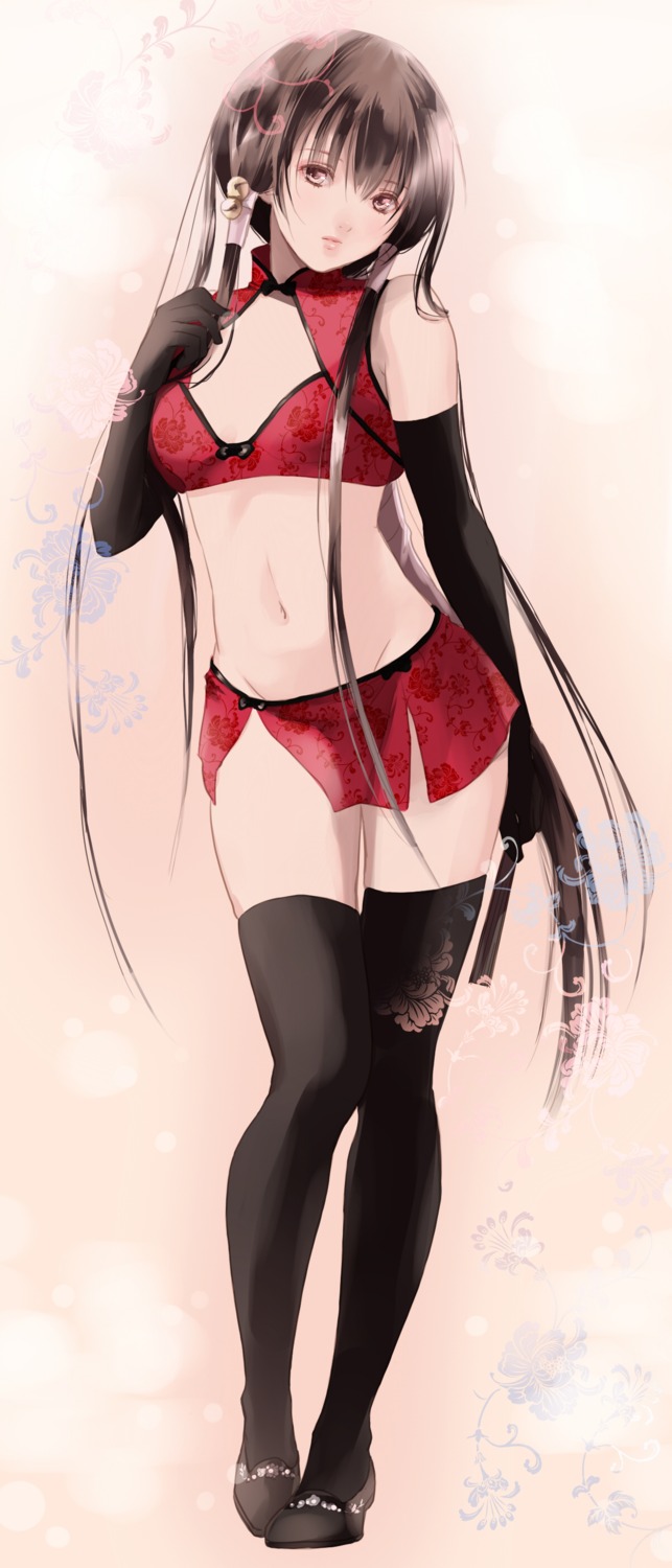 asian_clothes cleavage fuuchouin_kazuki get_backers papillon10 thighhighs trap