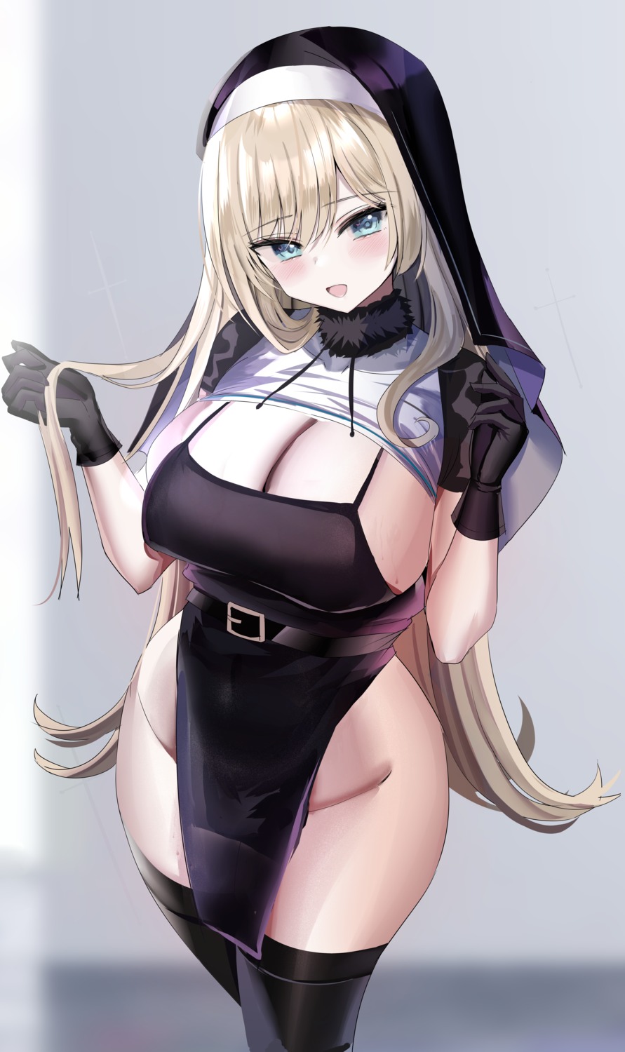 hanasaka_houcha no_bra nopan nun thighhighs