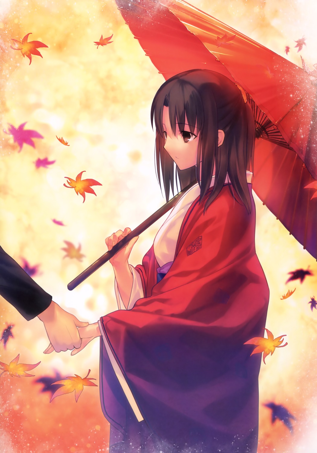 japanese_clothes kara_no_kyoukai ryougi_shiki takeuchi_takashi type-moon umbrella