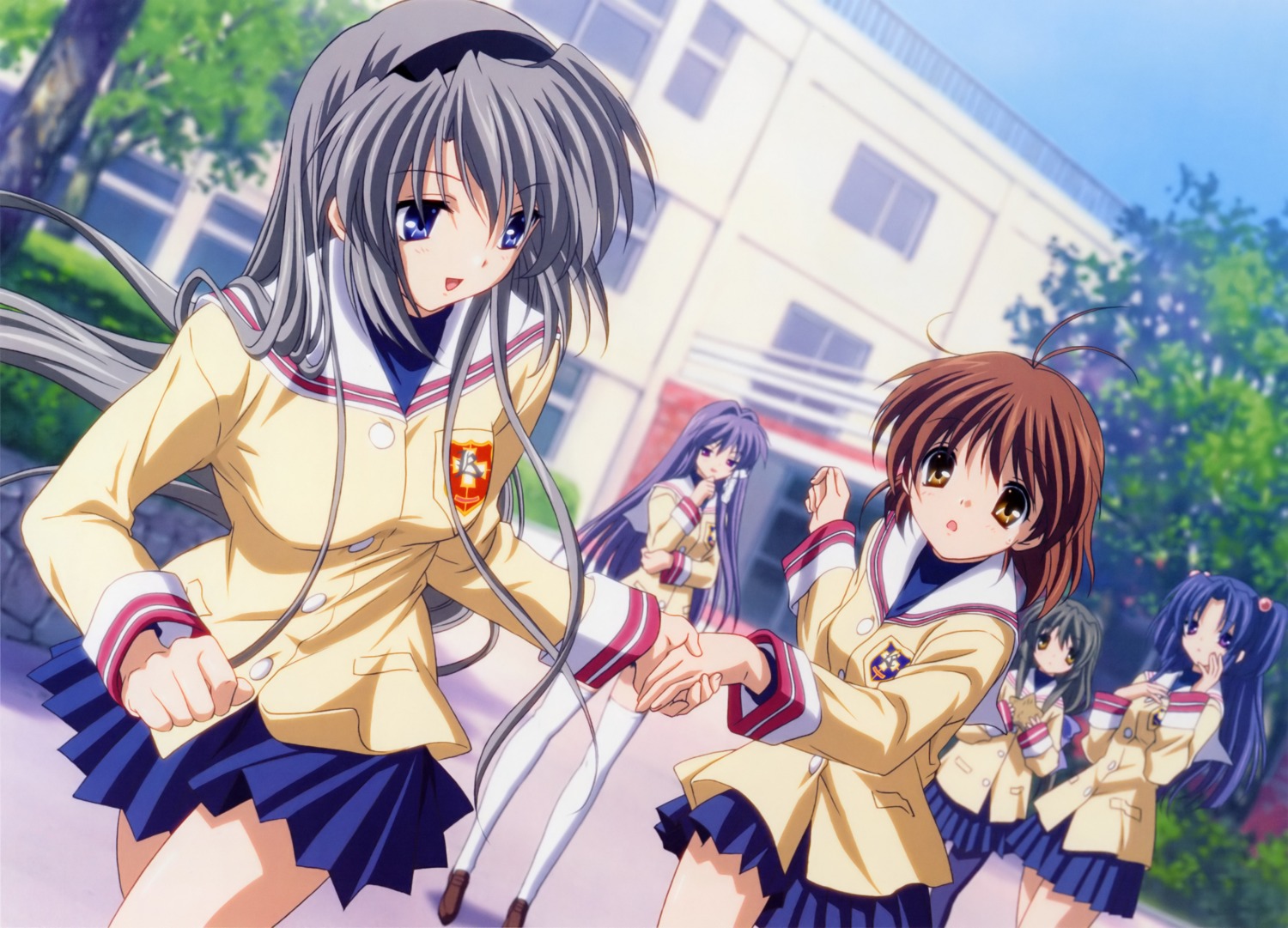 clannad fujibayashi_kyou furukawa_nagisa ibuki_fuuko ichinose_kotomi sakagami_tomoyo seifuku