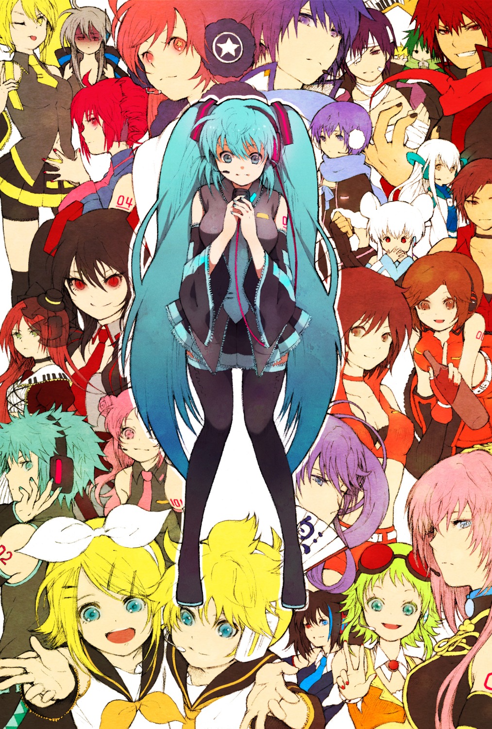 akita_neru genderswap gumi hakusai_(tiahszld) hatsune_miku hatsune_mikuo headphones heterochromia kagamine_len kagamine_rin kaiko kaito kamui_gakupo kasane_teto megurine_luka meiko miki_(vocaloid) namine_ritsu sakine_meiko utau vocaloid yokune_ruko yowane_haku zatsune_miku