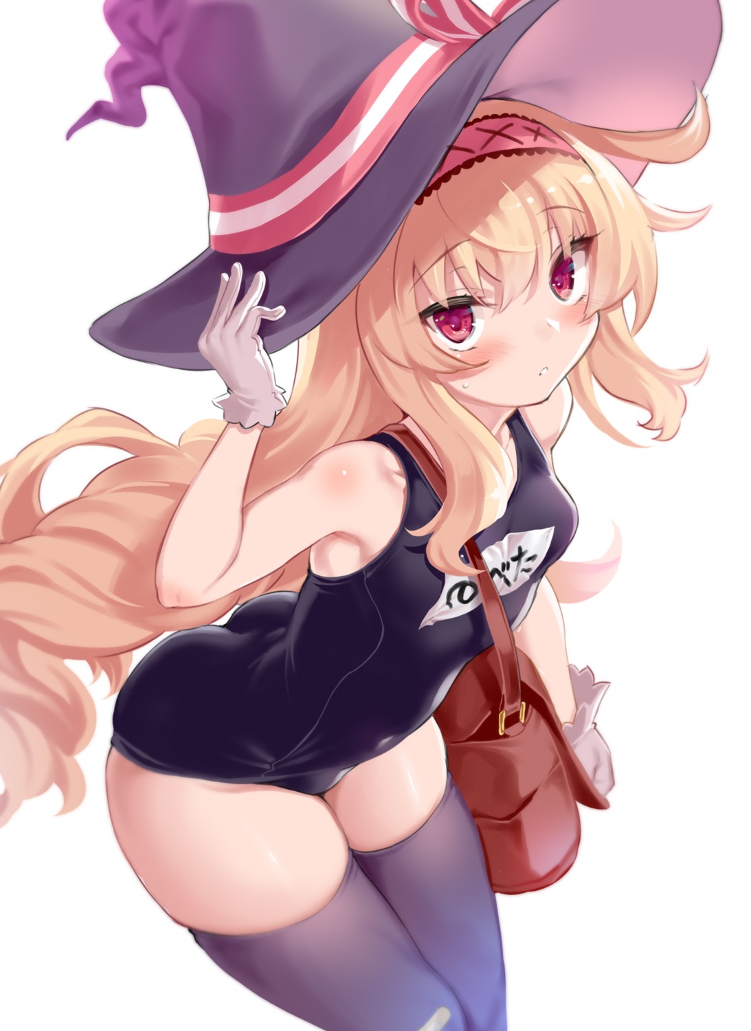 cle_masahiro little_witch_nobeta loli nobeta school_swimsuit swimsuits thighhighs witch