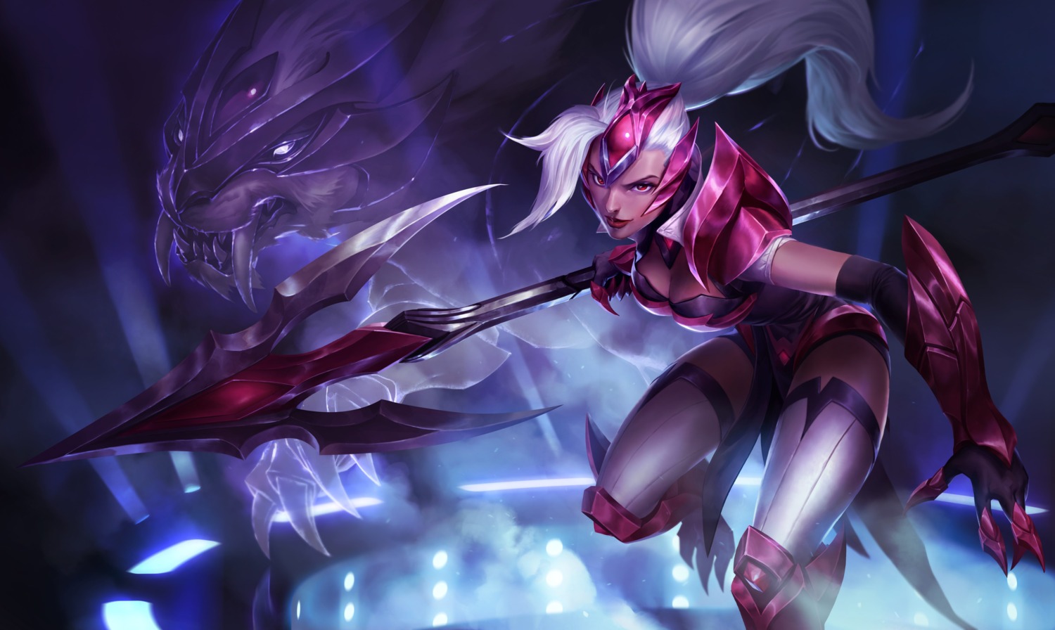 armor cleavage league_of_legends leotard nidalee tagme thighhighs weapon