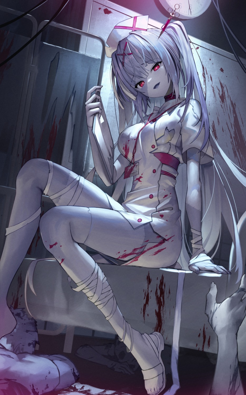 bandages blood halloween nurse scottie skirt_lift