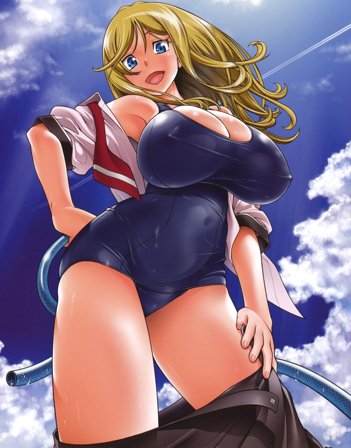 cleavage eleanor_mercer erect_nipples fixed fukudahda honey_blonde school_swimsuit swimsuits