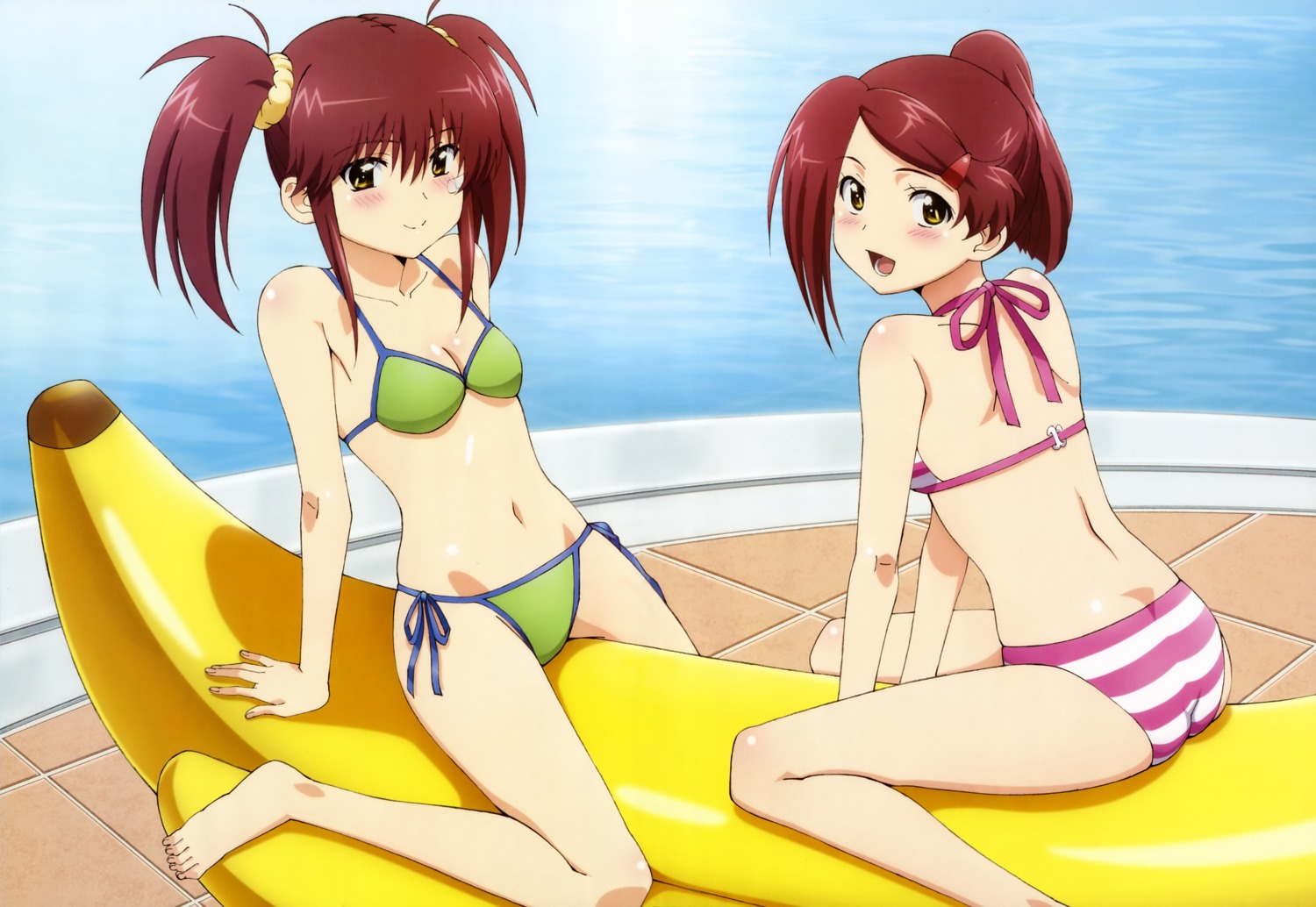 bikini kissxsis satou_motoaki suminoe_ako suminoe_riko swimsuits