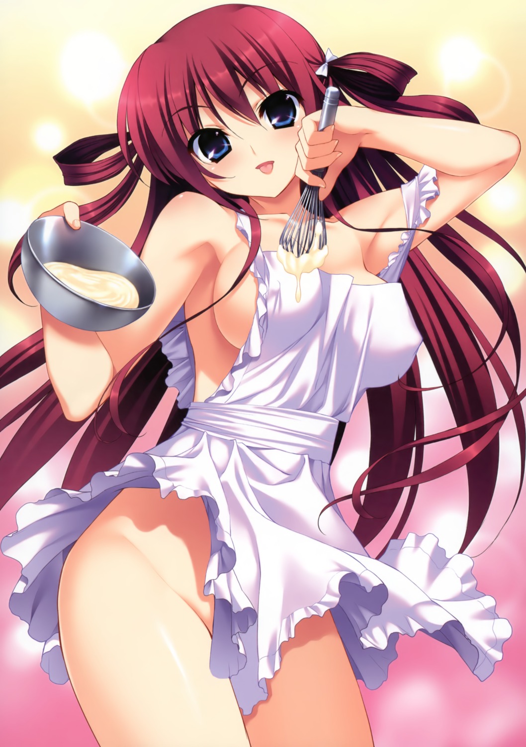 cream erect_nipples fumio grisaia grisaia_no_kajitsu grisaia_no_meikyu naked_apron suou_amane