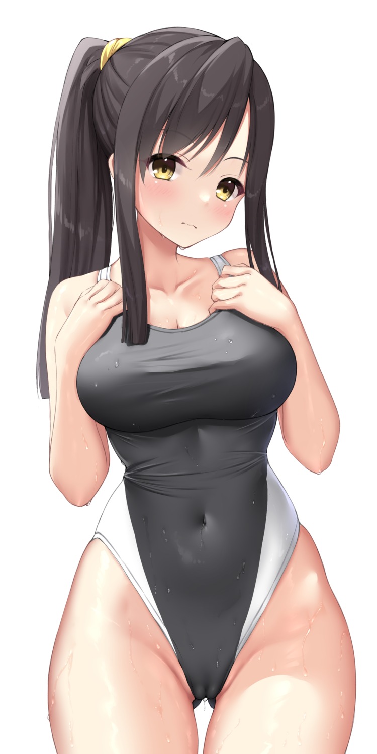 cameltoe ncontrail_(mgax7527) sanoba_witch swimsuits togakushi_touko wet