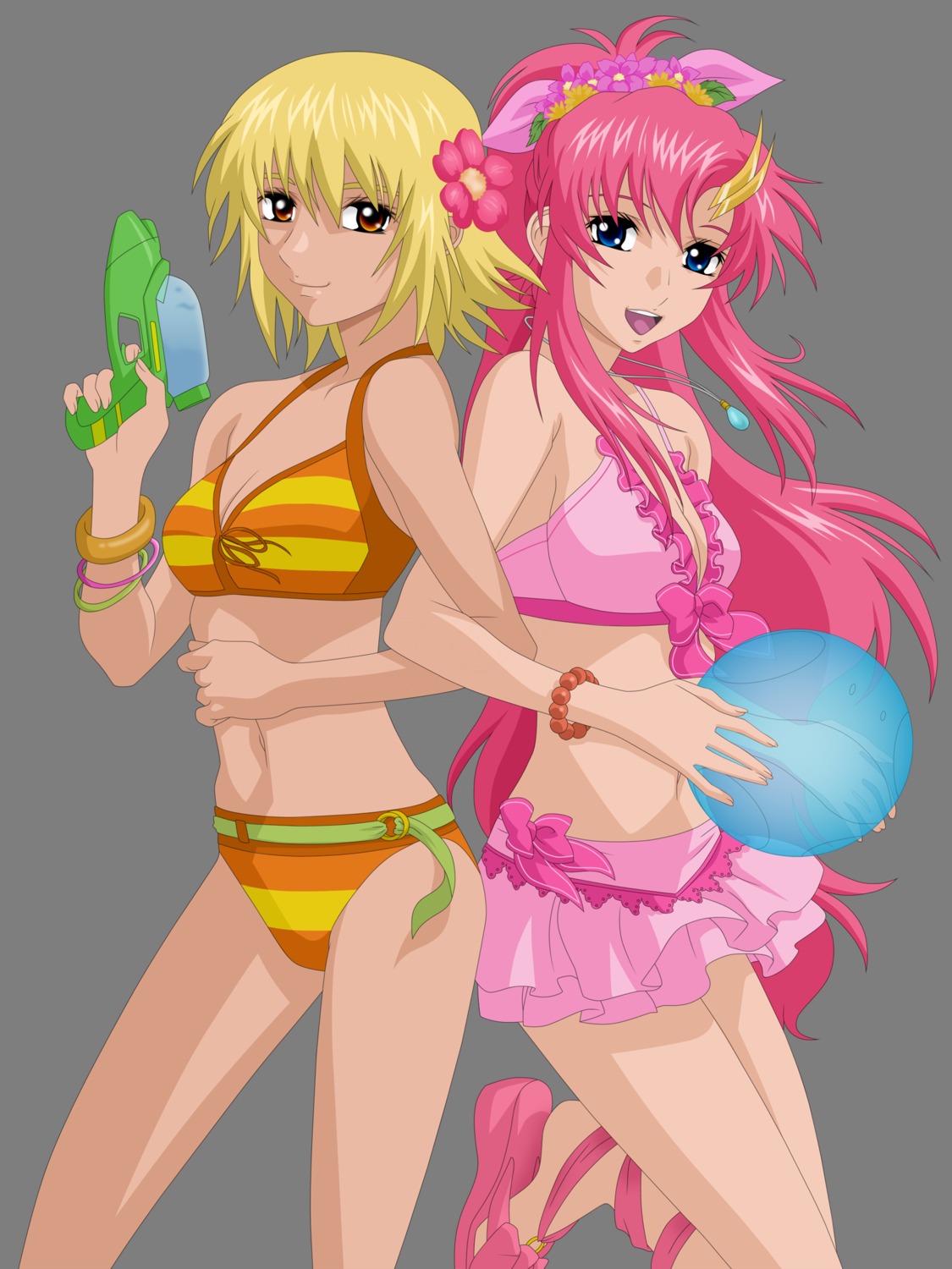 bikini cagalli_yula_athha gundam gundam_seed lacus_clyne swimsuits transparent_png vector_trace