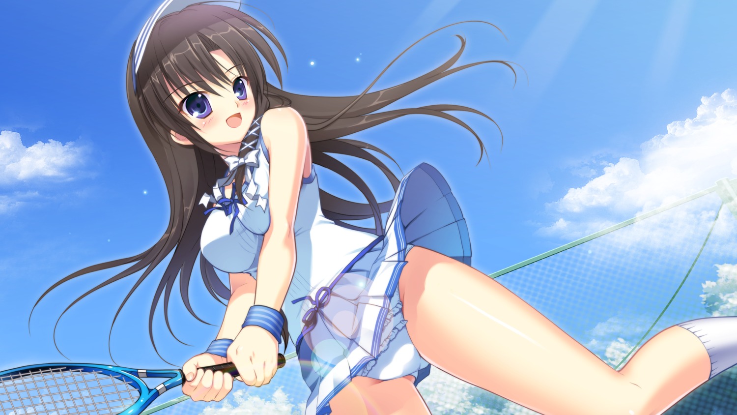 akigase_nozomi ex-one game_cg manatsu_no_yoru_no_yuki_monogatari mikeou pantsu tennis