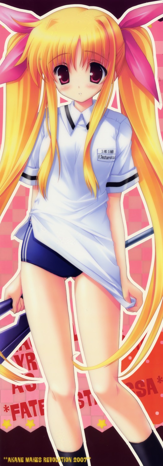 fate_testarossa ikegami_akane mahou_shoujo_lyrical_nanoha stick_poster