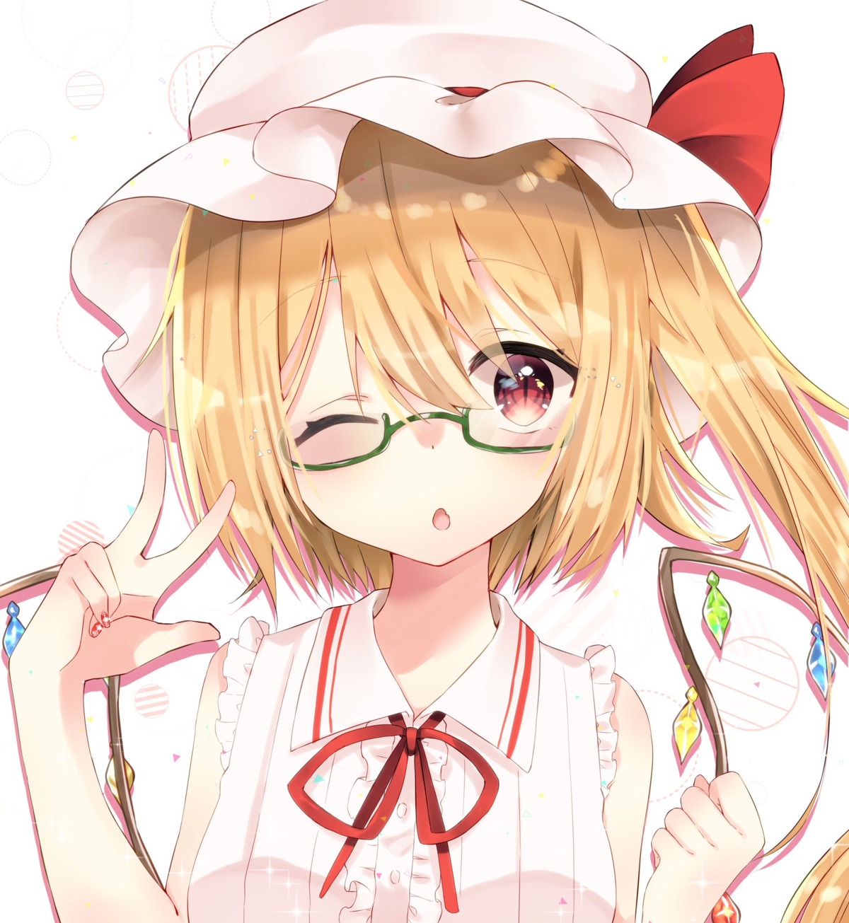 abe_suke flandre_scarlet megane touhou wings