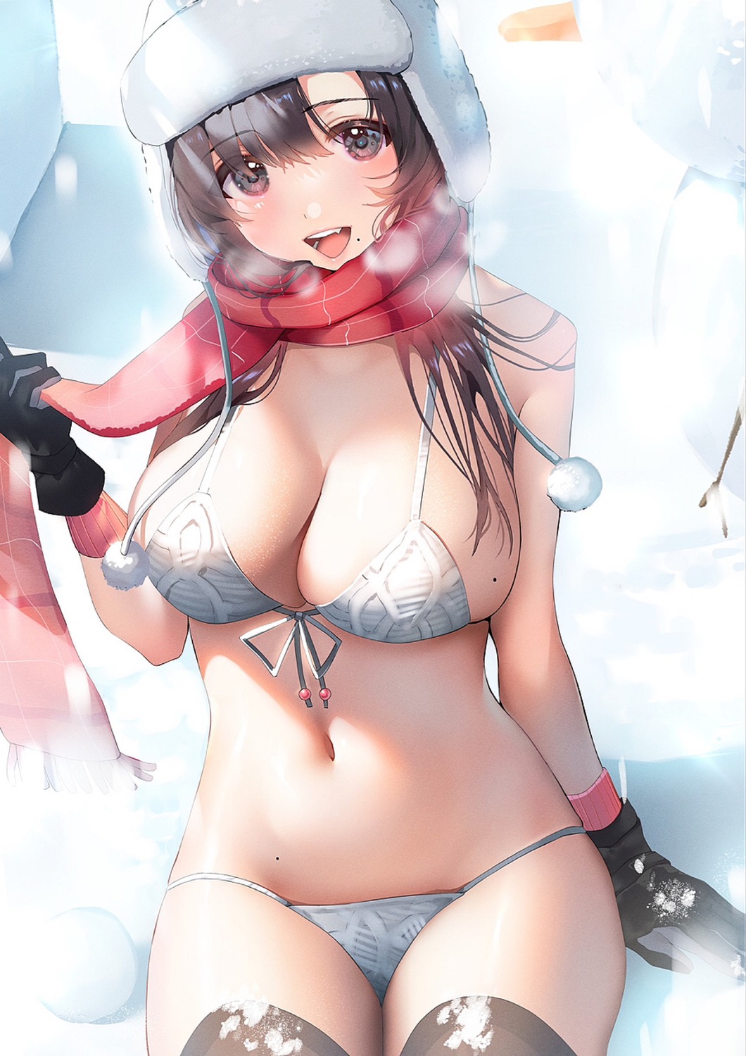 bikini inushima swimsuits thighhighs