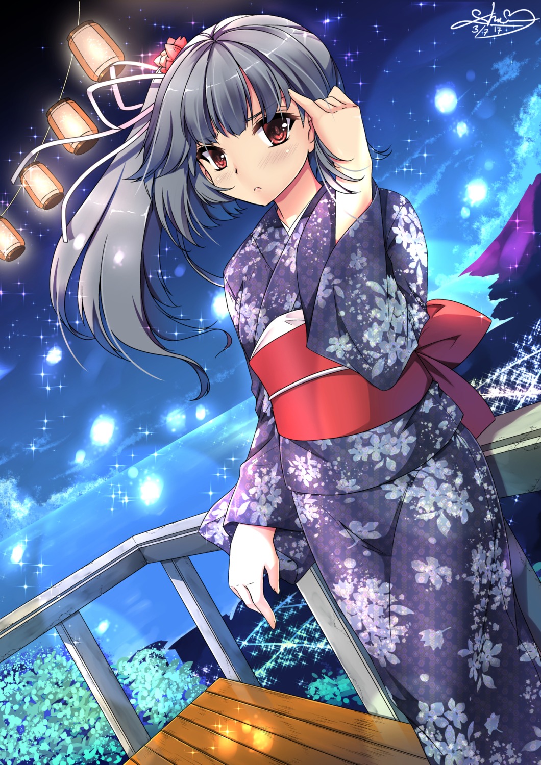 kantai_collection kasumi_(kancolle) sheita yukata