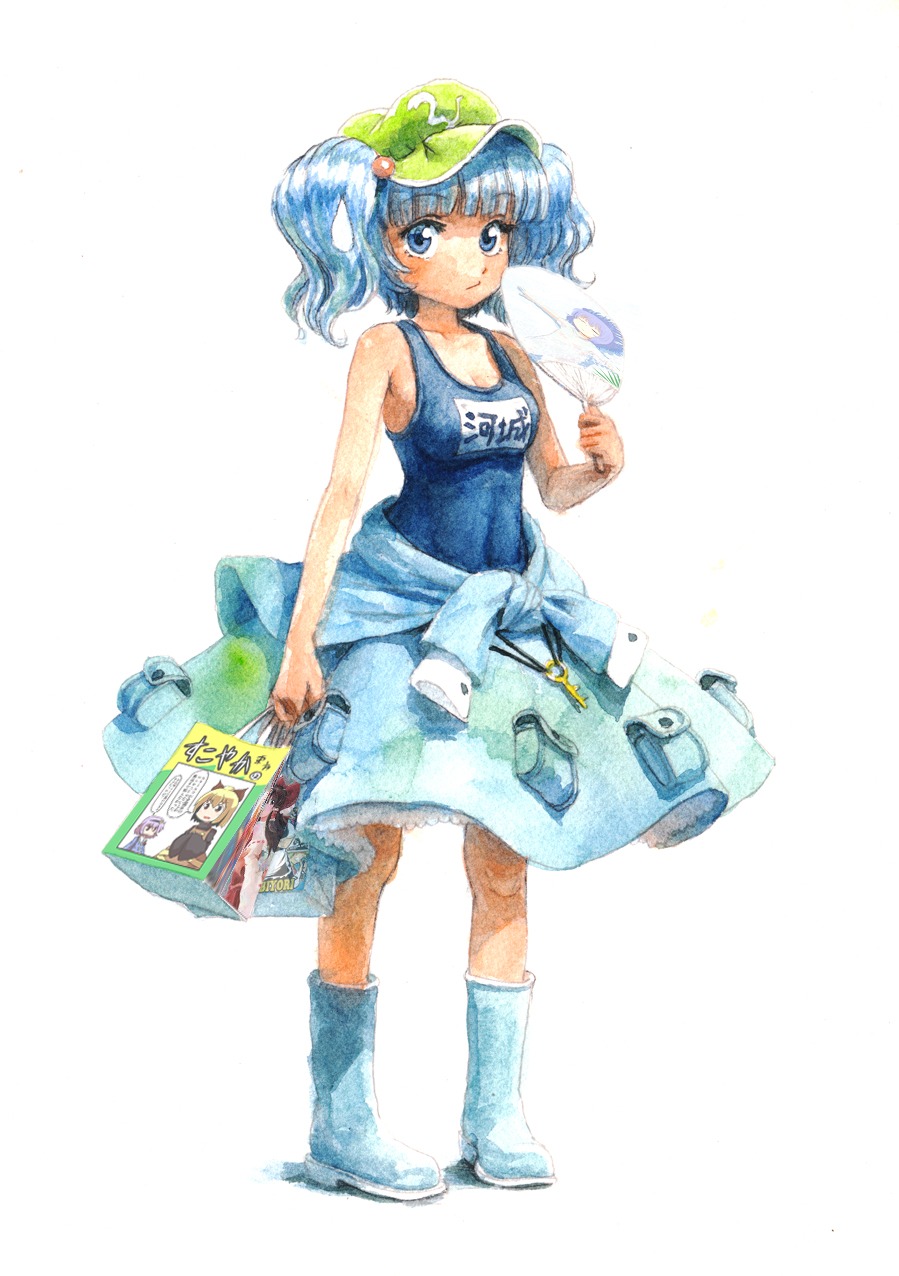 kawashiro_nitori misawa_hiroshi school_swimsuit swimsuits touhou