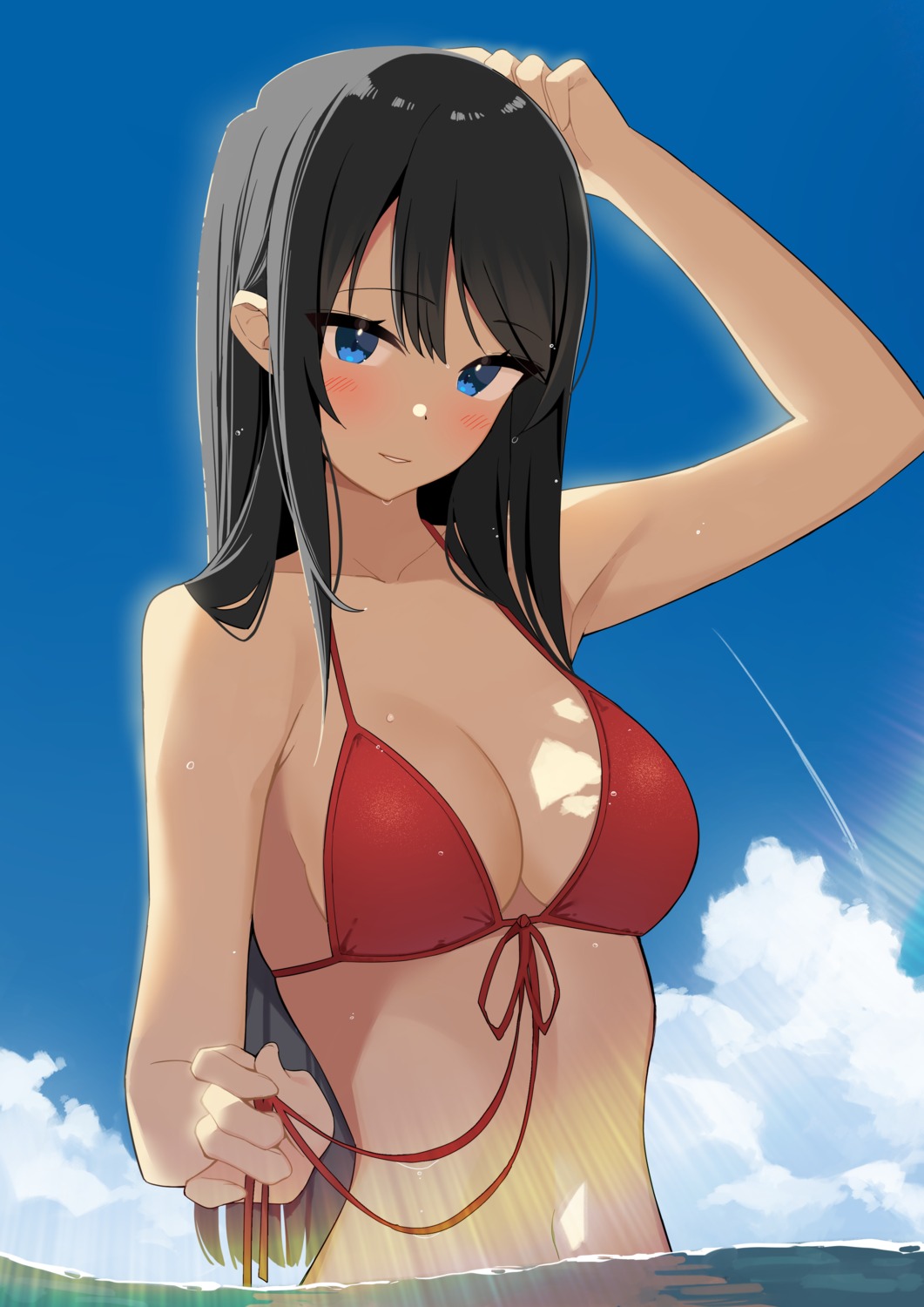 asakura_nuruma bikini_top sakurajima_mai seishun_buta_yarou swimsuits wet