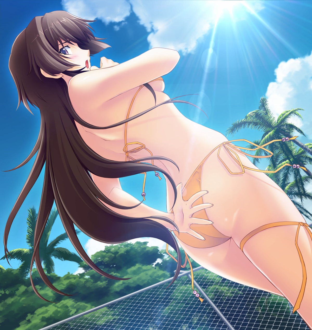 bikini game_cg muvluv muvluv_alternative swimsuits takamura_yui total_eclipse