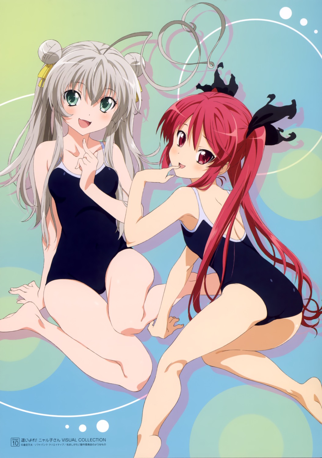 haiyore!_nyaruko-san kuuko_(haiyore_nyaruko-san) nyaruko school_swimsuit swimsuits washida_toshiya