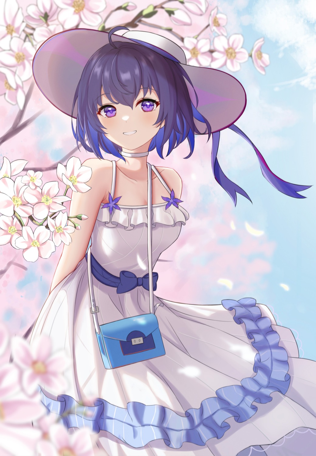 benghuai_xueyuan dress honkai_impact seele_vollerei skirt_lift summer_dress taw_(993004677)