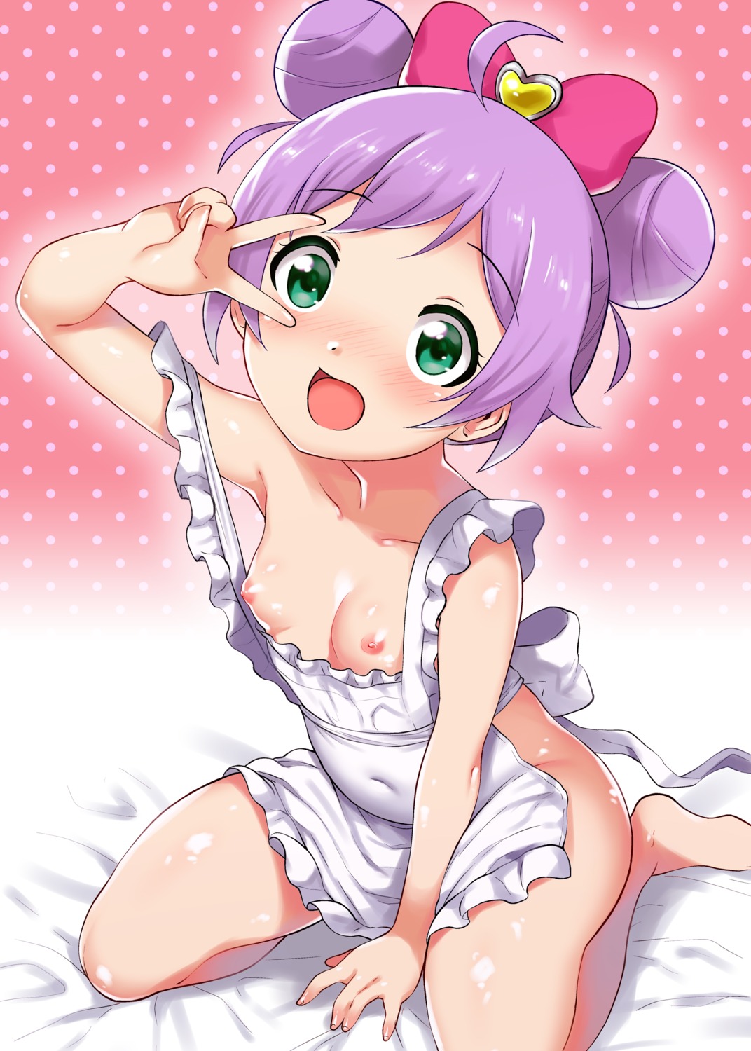 loli manaka_lala naked_apron nipples pretty_series pripara yokkora