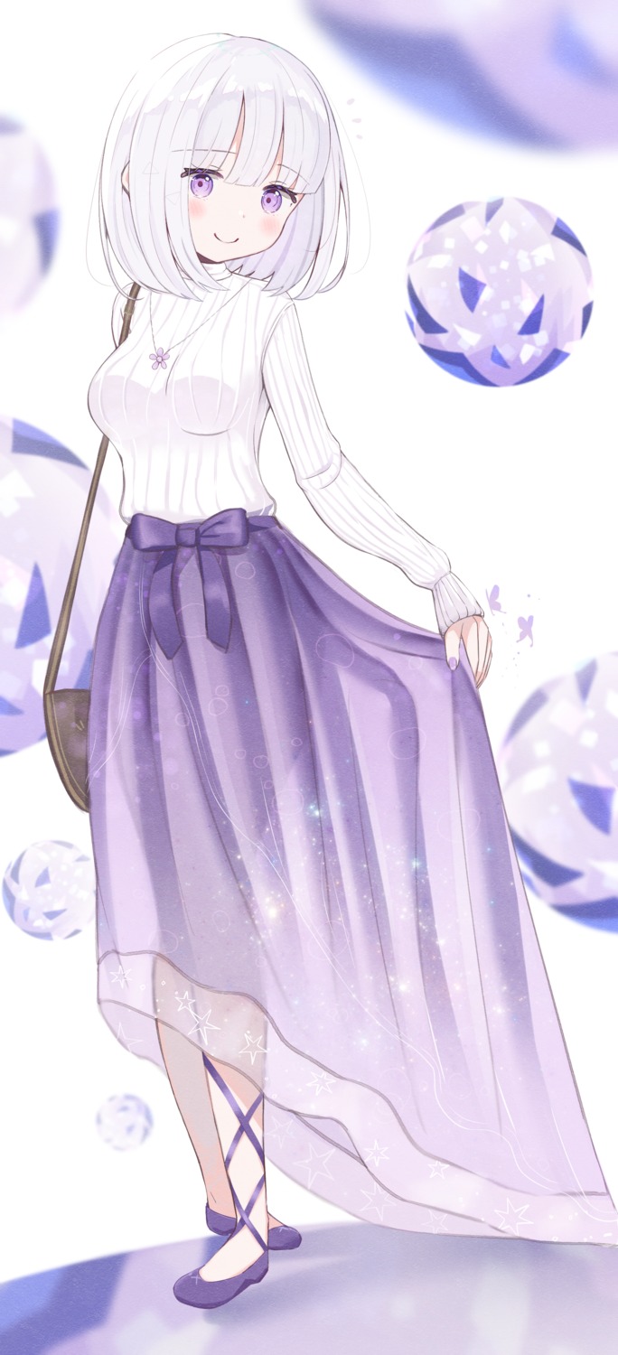 sakura_yuu_(hzjy8485) see_through skirt_lift sweater