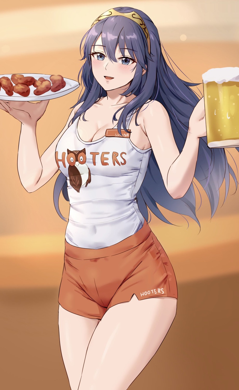 amayo_thranana cosplay fire_emblem fire_emblem_kakusei hooters lucina_(fire_emblem) waitress