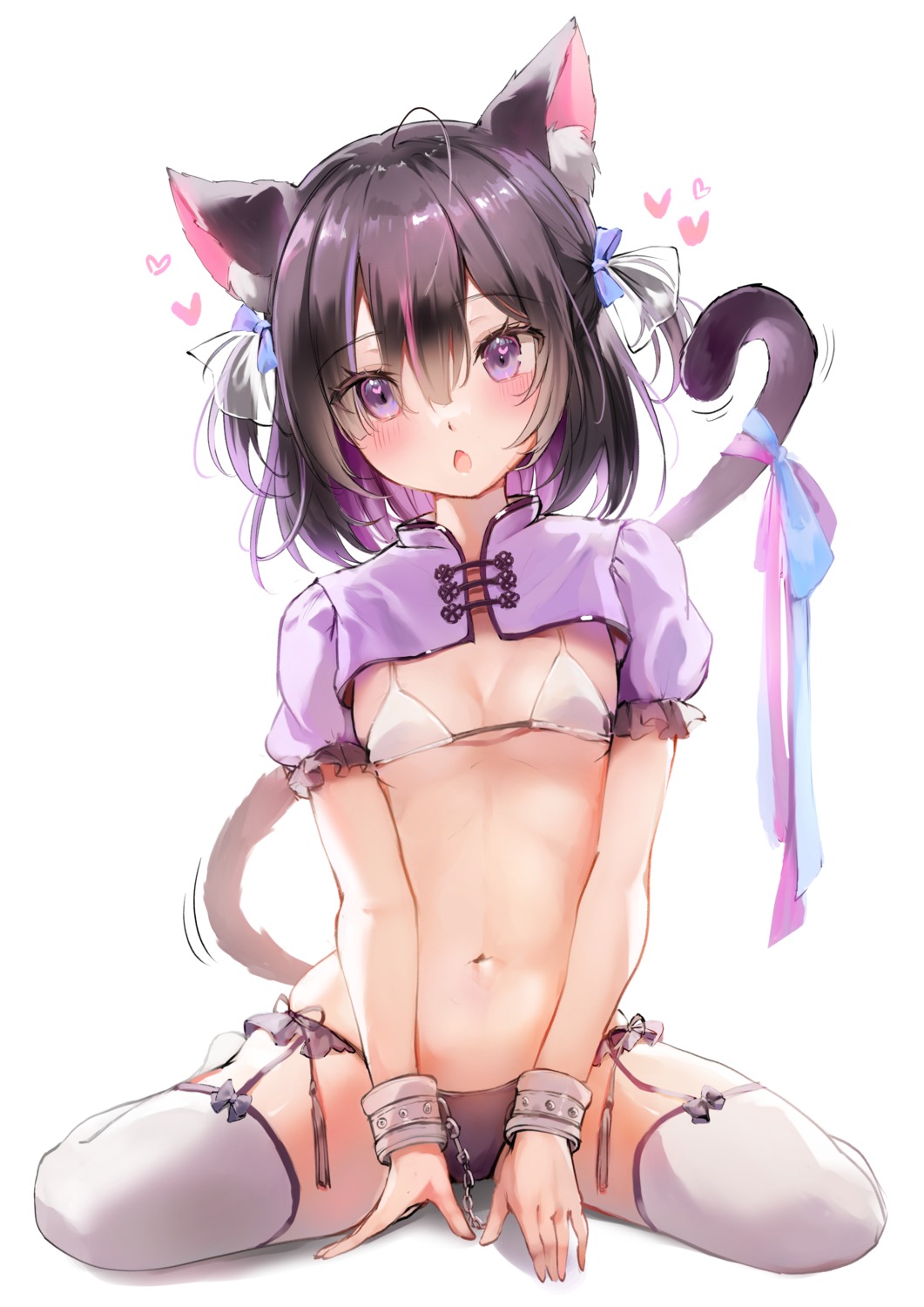 animal_ears asian_clothes bikini bondage nekomimi pantsu petyori stockings string_panties swimsuits tail thighhighs