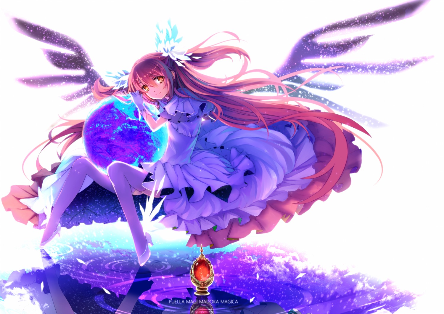 heels john_dee kaname_madoka mahou_shoujo_madoka_magica thighhighs ultimate_madoka wings