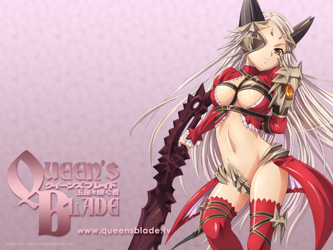 aldra cleavage queen's_blade thighhighs wallpaper