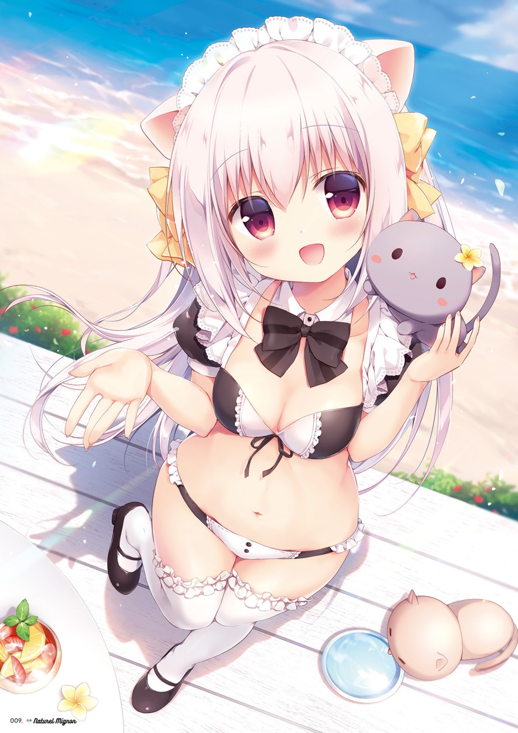 animal_ears bra canvas+garden cleavage heels inae_koron maid miyasaka_naco pantsu thighhighs