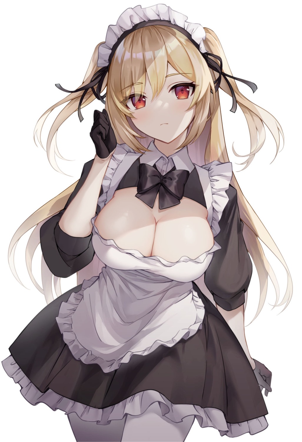 maid metatarou no_bra pantyhose