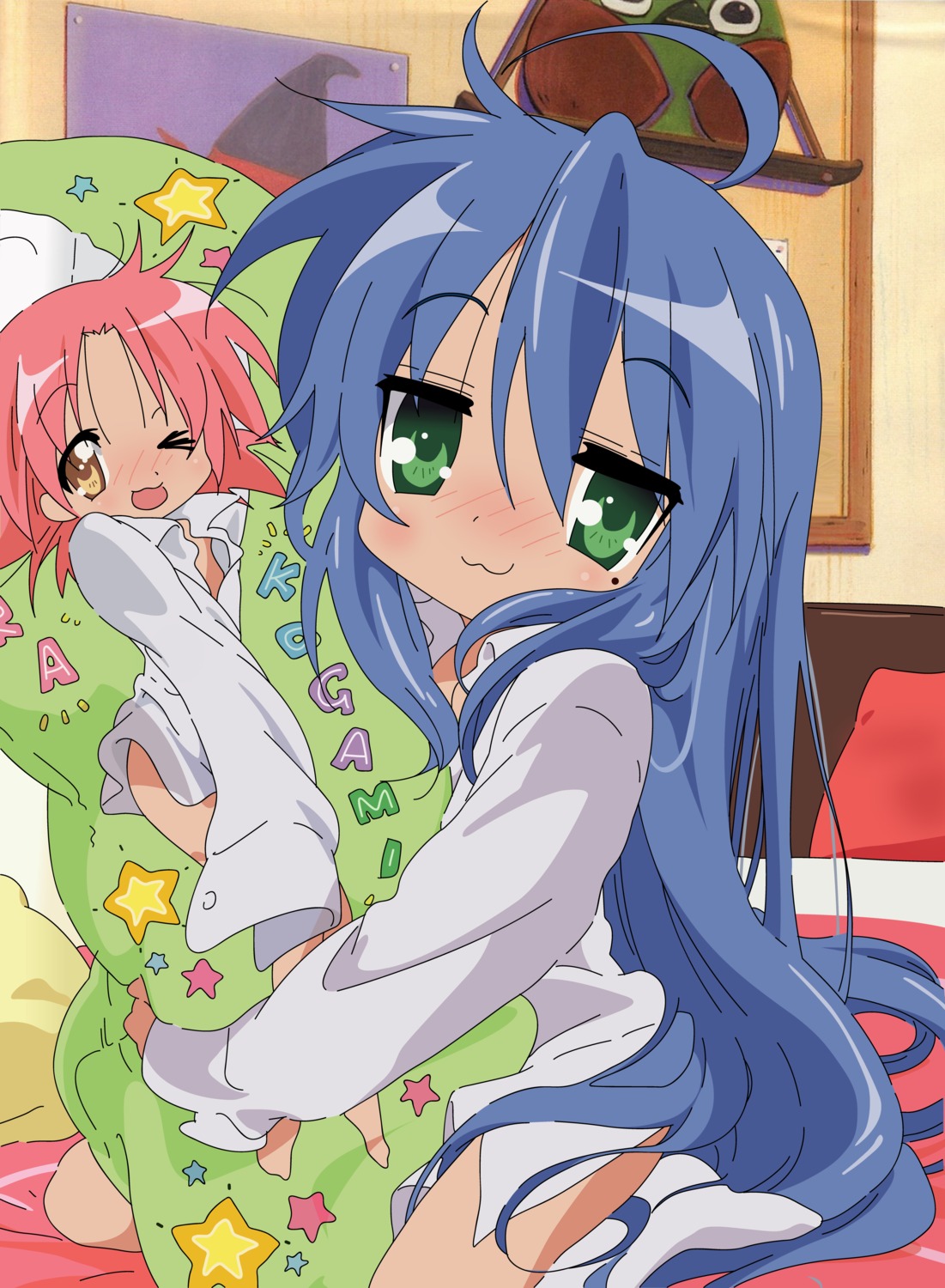 izumi_konata kogami_akira lucky_star vector_trace