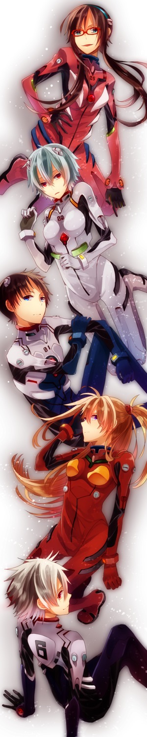 ayanami_rei bodysuit ikari_shinji makinami_mari_illustrious mashiko megane nagisa_kaworu neon_genesis_evangelion souryuu_asuka_langley